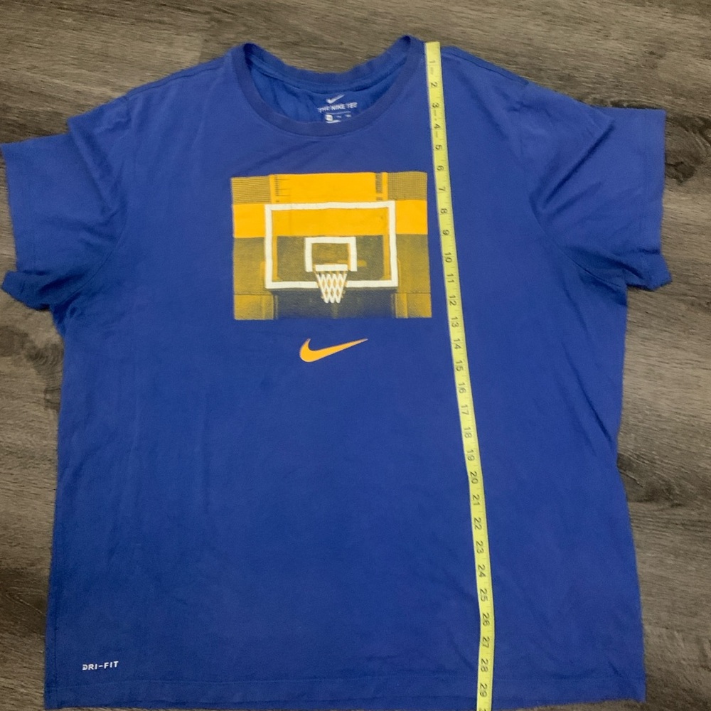 Nike Dri Fit T Shirt Mens 2XL Blue Basketball Backboard Logo Short Sleeve Hoops - Picture 4 of 8